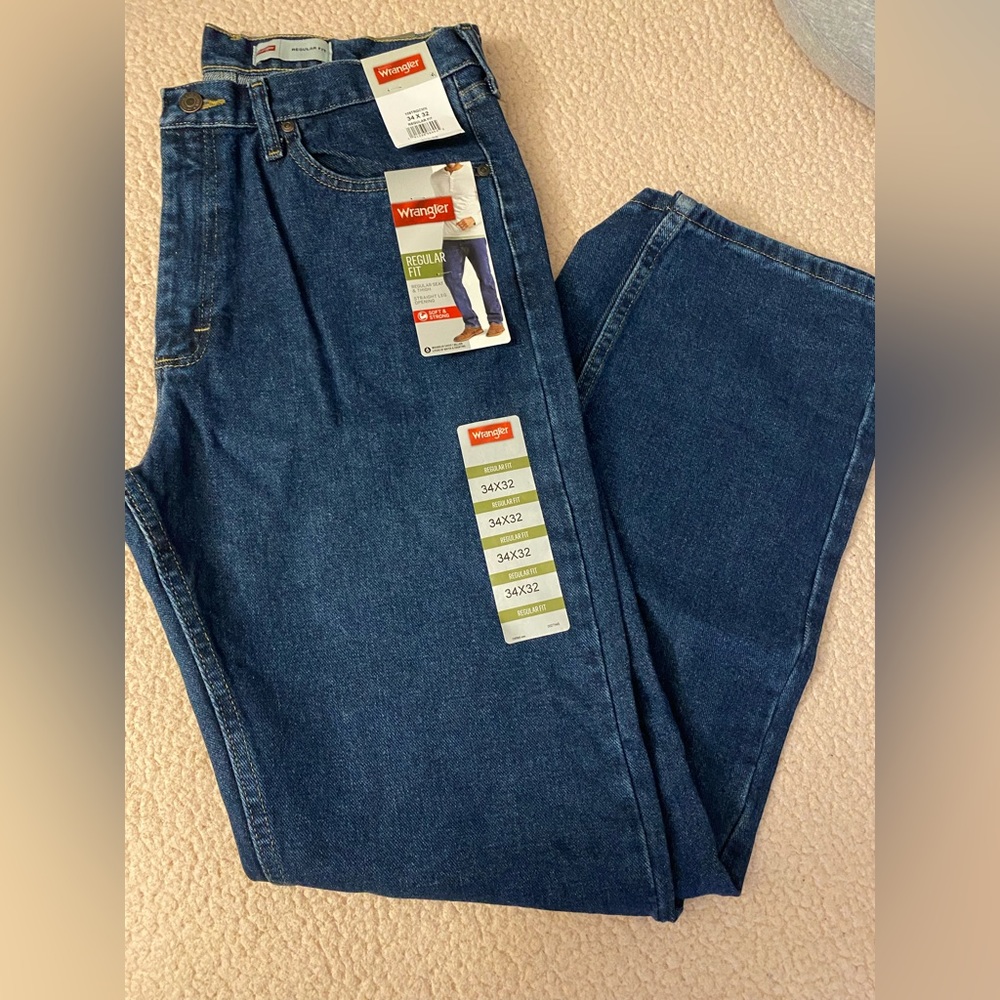 Mens wrangler jeans 34x32